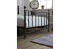 4ft6 Double Libby Black chrome nickel, crystal ball finish traditional metal bed frame bedstead 3
